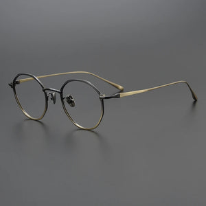 Ultralight Titanium Round Glasses Frame Women Men Gradient Multicolor Prescription Eyeglasses Women Myopia Spectacles Eyewear