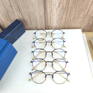 Ultralight Titanium Round Glasses Frame Women Men Gradient Multicolor Prescription Eyeglasses Women Myopia Spectacles Eyewear