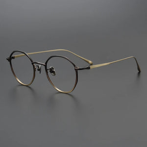 Ultralight Titanium Round Glasses Frame Women Men Gradient Multicolor Prescription Eyeglasses Women Myopia Spectacles Eyewear