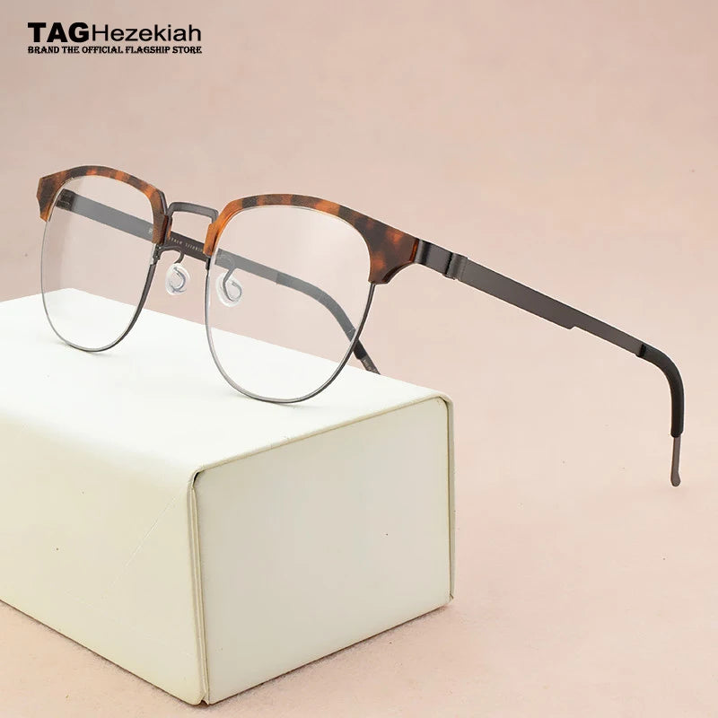 Ultralight  brand titanium glasses frame men optical glasses frame women spectacle frames Men's eyeglasses Women's 9843