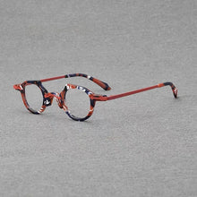 Carica l&#39;immagine nel visualizzatore di Gallery, Ultralight titanium acetate small frame men and women personality irregular optical frame luxury brand myopia prescription glass