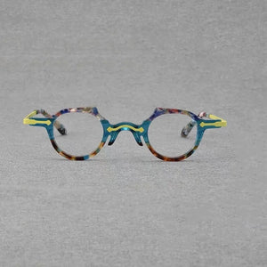 Ultralight titanium acetate small frame men and women personality irregular optical frame luxury brand myopia prescription glass