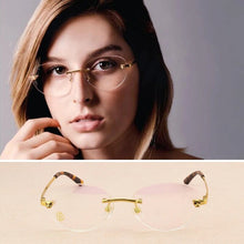 Load image into Gallery viewer, Ultralight titanium glasses frame women Rimless glasses frame men eyeglasses frames men Frameless spectacle frames Women CT0038S