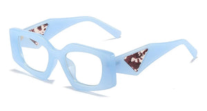 Unique Design Sunglasses Womens Trendy Square 2024 Brand Wide Legs Shades UV400 Protection Sun Glasses