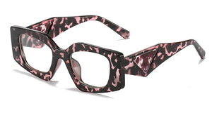 Unique Design Sunglasses Womens Trendy Square 2024 Brand Wide Legs Shades UV400 Protection Sun Glasses