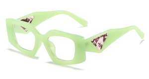 Unique Design Sunglasses Womens Trendy Square 2024 Brand Wide Legs Shades UV400 Protection Sun Glasses