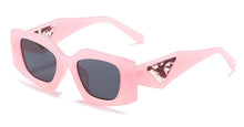 Carica l&#39;immagine nel visualizzatore di Gallery, Unique Design Sunglasses Womens Trendy Square 2024 Brand Wide Legs Shades UV400 Protection Sun Glasses
