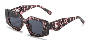 Unique Design Sunglasses Womens Trendy Square 2024 Brand Wide Legs Shades UV400 Protection Sun Glasses