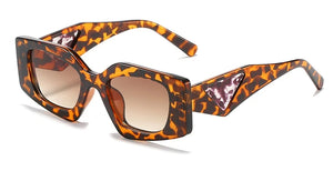 Unique Design Sunglasses Womens Trendy Square 2024 Brand Wide Legs Shades UV400 Protection Sun Glasses