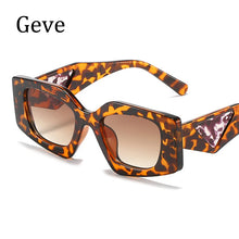 Carica l&#39;immagine nel visualizzatore di Gallery, Unique Design Sunglasses Womens Trendy Square 2024 Brand Wide Legs Shades UV400 Protection Sun Glasses