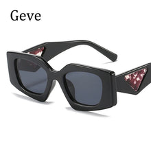 Carica l&#39;immagine nel visualizzatore di Gallery, Unique Design Sunglasses Womens Trendy Square 2024 Brand Wide Legs Shades UV400 Protection Sun Glasses