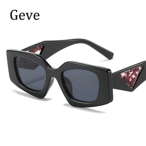 Unique Design Sunglasses Womens Trendy Square 2024 Brand Wide Legs Shades UV400 Protection Sun Glasses