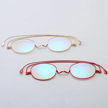 Carica l&#39;immagine nel visualizzatore di Gallery, Unisex Anti-blue light Thin Reading Glasses Men Women Stainless Steel Frame Eyeglasses +1.00 +1.50 +2.00+ 2.50 +3.00