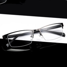 Load image into Gallery viewer, Unisex Fashion Women Men Half Rimless Metal Eyeglasses Frame Myopia Glasses Optical Eyewear Half Rim Fake Glasses Frame