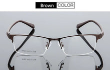 Load image into Gallery viewer, Unisex Fashion Women Men Half Rimless Metal Eyeglasses Frame Myopia Glasses Optical Eyewear Half Rim Fake Glasses Frame