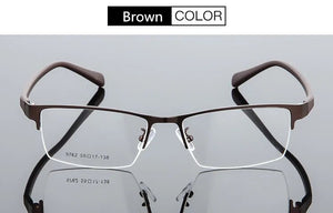 Unisex Fashion Women Men Half Rimless Metal Eyeglasses Frame Myopia Glasses Optical Eyewear Half Rim Fake Glasses Frame