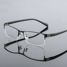 Load image into Gallery viewer, Unisex Fashion Women Men Half Rimless Metal Eyeglasses Frame Myopia Glasses Optical Eyewear Half Rim Fake Glasses Frame