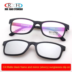 Unisex Optical Eyeglasses Frame Men Prescription Glasses Frames Rui Hao Eyewear Sunglasses Clip on Polarized Sunglasses Clip