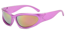 Carica l'immagine nel visualizzatore di Gallery, Unisex Punk Sunglasses Women Trendy Mirror Sports Goggle Sun Glasses Men Hip Hop Steampunk Colorful Eyewear Shades