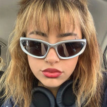 Carica l'immagine nel visualizzatore di Gallery, Unisex Punk Sunglasses Women Trendy Mirror Sports Goggle Sun Glasses Men Hip Hop Steampunk Colorful Eyewear Shades