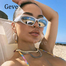 Carica l'immagine nel visualizzatore di Gallery, Unisex Punk Sunglasses Women Trendy Mirror Sports Goggle Sun Glasses Men Hip Hop Steampunk Colorful Eyewear Shades
