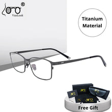 Load image into Gallery viewer, VANLOOK Titanium Glasses Men&#39;s Titan Eyeglasses Frame Male Optical Prescription Korea Stylish Spectacles Old School Ocular 2020