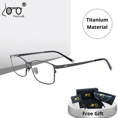 VANLOOK Titanium Glasses Men's Titan Eyeglasses Frame Male Optical Prescription Korea Stylish Spectacles Old School Ocular 2020