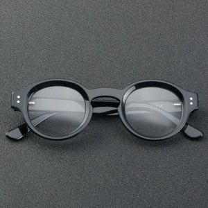 VCKA Handmade  Retro Acetate Myopia Round Frame Eyeglasses Women Men Optical Lens Glasses  Prescription -0.5 to -6.0