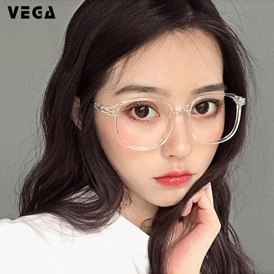 VEGA Eyewear Oval Transparent Glasses Frame Fashionable Leopard Spectacle Frame Eyeglass Frames For Women Mens VG251