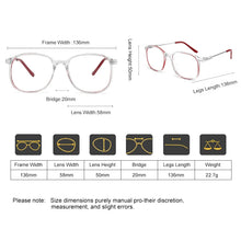 Load image into Gallery viewer, VEGA Eyewear Oval Transparent Glasses Frame Fashionable Leopard Spectacle Frame Eyeglass Frames For Women Mens VG251