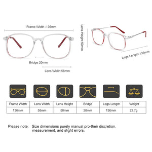 VEGA Eyewear Oval Transparent Glasses Frame Fashionable Leopard Spectacle Frame Eyeglass Frames For Women Mens VG251