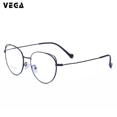 VEGA Eyewear Popular Cat Eye Spectacle Frame For Women Men Retro Glasses Frame Gold Clear Frame Glasses VG254