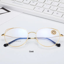 Load image into Gallery viewer, VEGA Eyewear Popular Cat Eye Spectacle Frame For Women Men Retro Glasses Frame Gold Clear Frame Glasses VG254