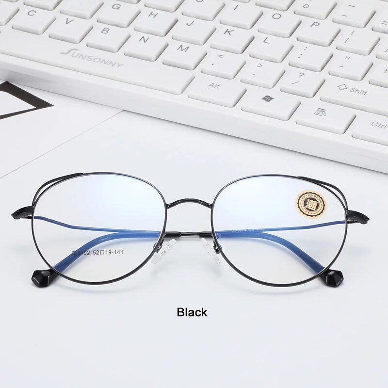 VEGA Eyewear Popular Cat Eye Spectacle Frame For Women Men Retro Glasses Frame Gold Clear Frame Glasses VG254