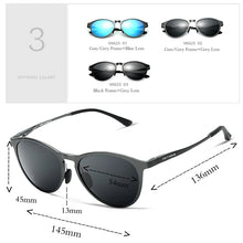 Carica l'immagine nel visualizzatore di Gallery, VEITHDIA   Retro Aluminum Magnesium Mirror Sunglasses Polarized Lens Vintage Eyewear Driving Sun Glasses Men/Women 6625