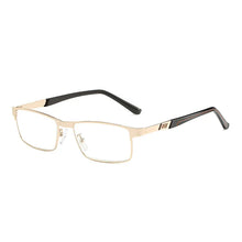 Load image into Gallery viewer, Vanlook Business Men&#39;s Reading Glasses Anti Blue Ray For Computer Half Frame Stainless Steel Presbyopic Glasses 1.0 1.5 2.0 2.5