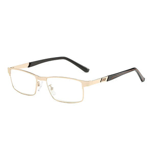 Vanlook Business Men's Reading Glasses Anti Blue Ray For Computer Half Frame Stainless Steel Presbyopic Glasses 1.0 1.5 2.0 2.5
