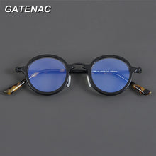 Load image into Gallery viewer, Vintage Acetate Eyeglasses Frame Men Round Myopia Prescription Optical Glasses Women Retro Luxury Brand Glasses Frame Eyewear