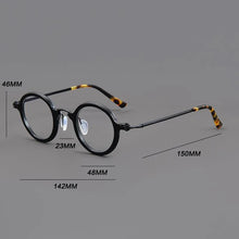 Load image into Gallery viewer, Vintage Acetate Eyeglasses Frame Men Round Myopia Prescription Optical Glasses Women Retro Luxury Brand Glasses Frame Eyewear