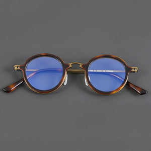 Vintage Acetate Eyeglasses Frame Men Round Myopia Prescription Optical Glasses Women Retro Luxury Brand Glasses Frame Eyewear