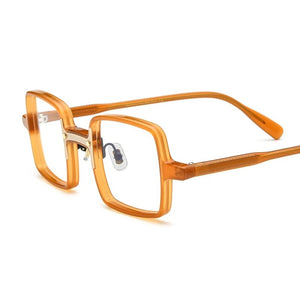 Vintage Acetate Eyeglasses Frame Men Square Myopia Prescription Glasses Women Optical Luxury Retro Glasses Frame Small Eyewear