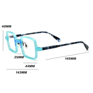 Vintage Acetate Eyeglasses Frame Men Square Myopia Prescription Glasses Women Optical Luxury Retro Glasses Frame Small Eyewear