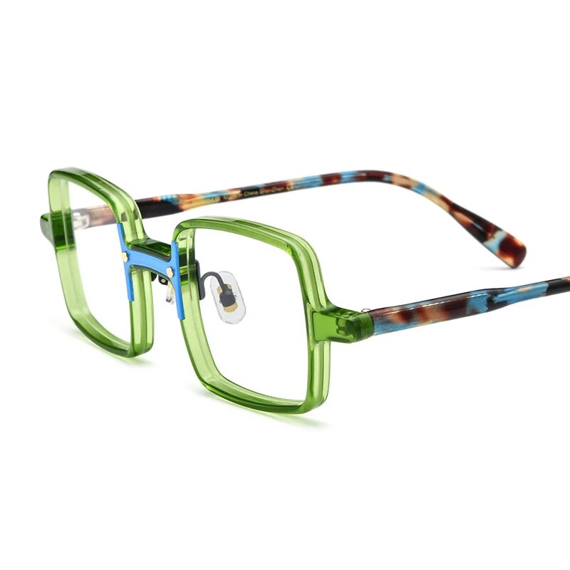 Vintage Acetate Eyeglasses Frame Men Square Myopia Prescription Glasses Women Optical Luxury Retro Glasses Frame Small Eyewear