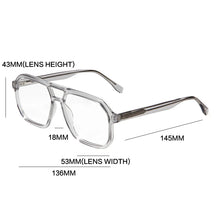 Load image into Gallery viewer, Vintage Acetate Glasses Frame Men Pilot Double Beam Prescription Myopia Eyeglasses Frame Women   Brand Spring Legs Eyewear