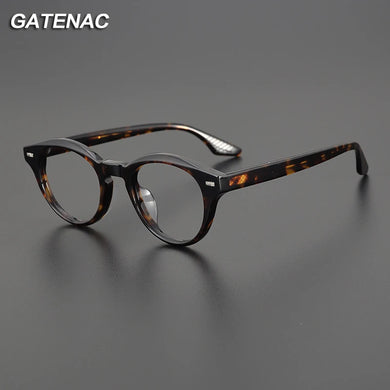 Vintage Acetate Glasses Frame Men Retro Designer Prescription Myopia Eyeglasses Frame Women    Brand Eyewear