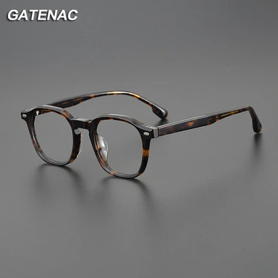 Vintage Acetate Glasses Frame Men Square Prescription Myopia Eyeglasses Frame Women   Retro   Brand Designer Eyewear