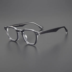 Vintage Acetate Glasses Frame Men Square Retro Prescription Myopia Eyeglasses Frame Women   Japan Luxury Designer Eyewear