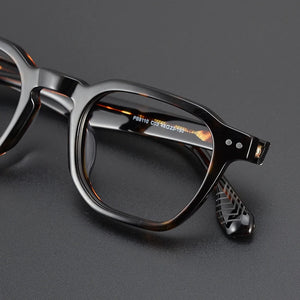 Vintage Acetate Glasses Frame Men Square Retro Prescription Myopia Eyeglasses Frame Women   Japan Luxury Designer Eyewear
