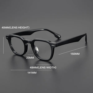 Vintage Acetate Glasses Frame Men Square Retro Prescription Myopia Eyeglasses Frame Women   Japan Luxury Designer Eyewear