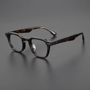 Vintage Acetate Glasses Frame Men Square Retro Prescription Myopia Eyeglasses Frame Women   Japan Luxury Designer Eyewear
